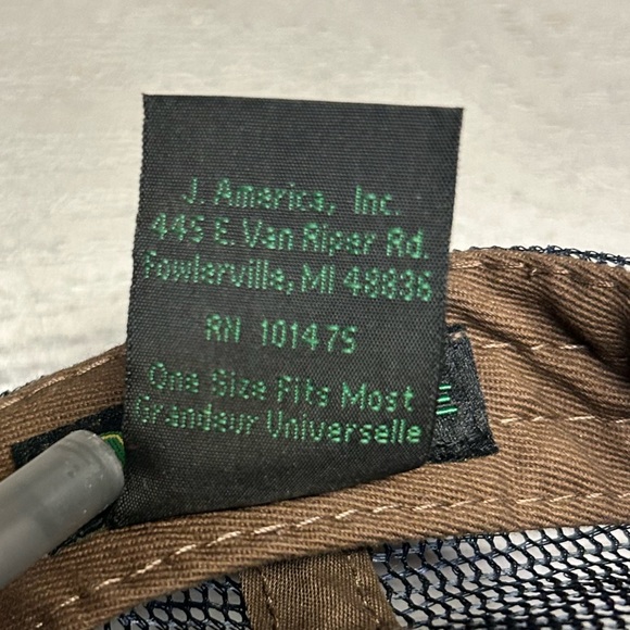 John Deere Denim Trucker Hat Mesh Snapback "Mark of Quality" Logo Baseball Cap - Picture 7 of 12